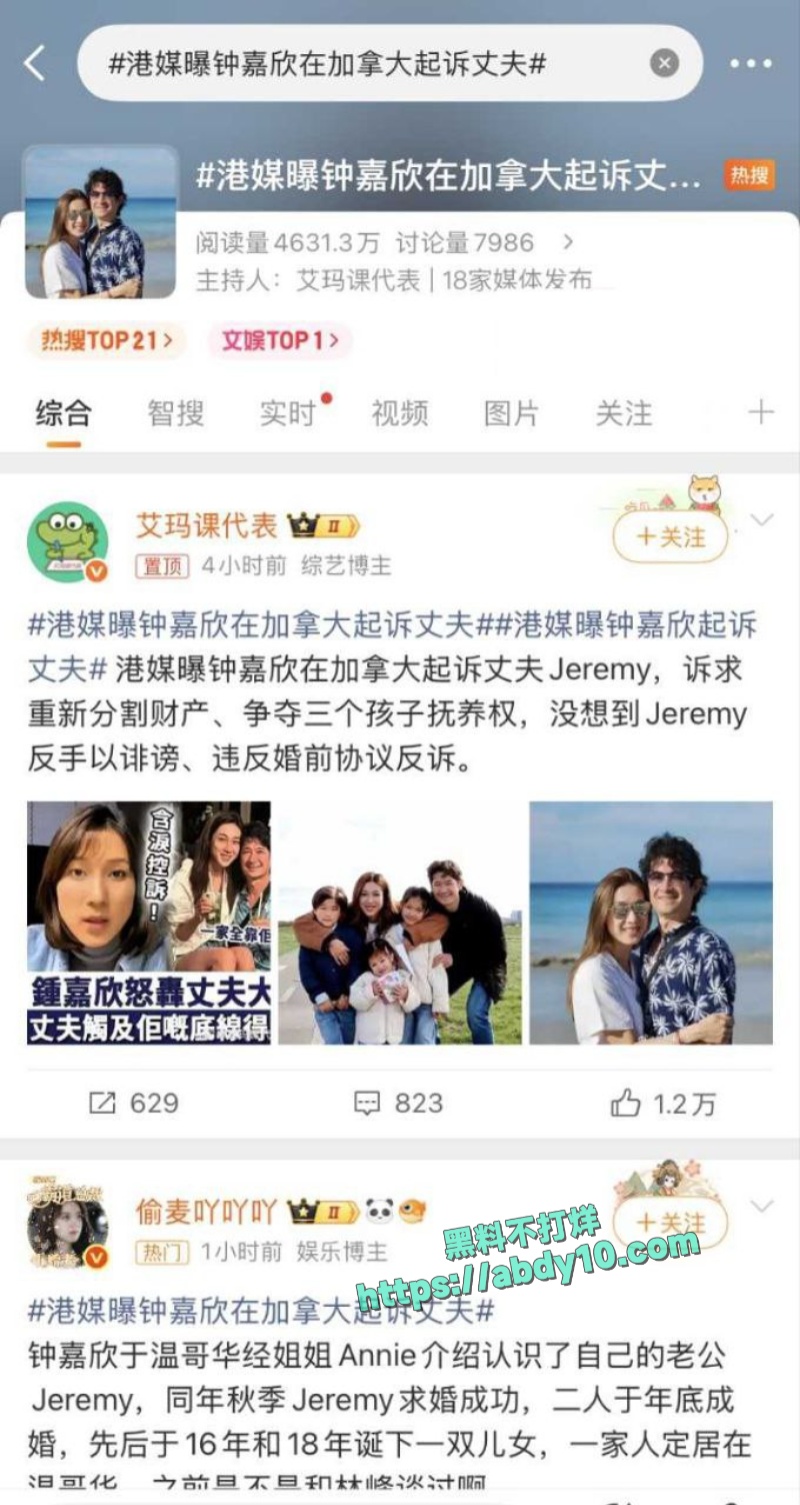 童年女神好彩妹钟嘉欣遭遇婚变1 3