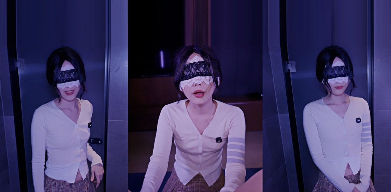 JoJo九九白丝眼罩足交剧情 跪坐白丝美脚夹鸡巴猛撸