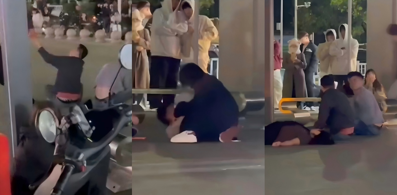惠州惠丰街头抓包 妻子当街对峙同性恋老公 现场视频流出