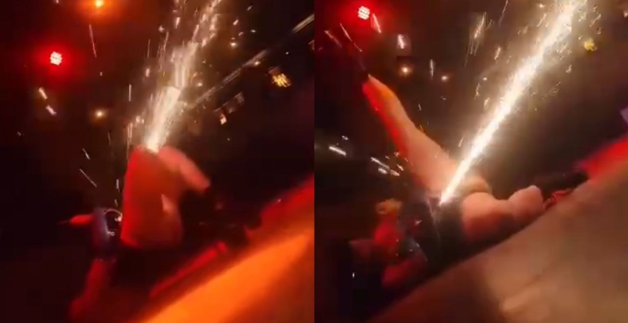 奇葩女子的奇葩鲍鱼喷出火星子为各位料友新年庆祝放烟花！人是喷淫水她是喷火星子