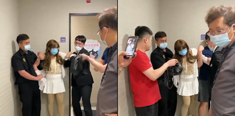 【大神翻车】完犊子了!我们的偷拍大神男扮女装在女厕被抓。。。