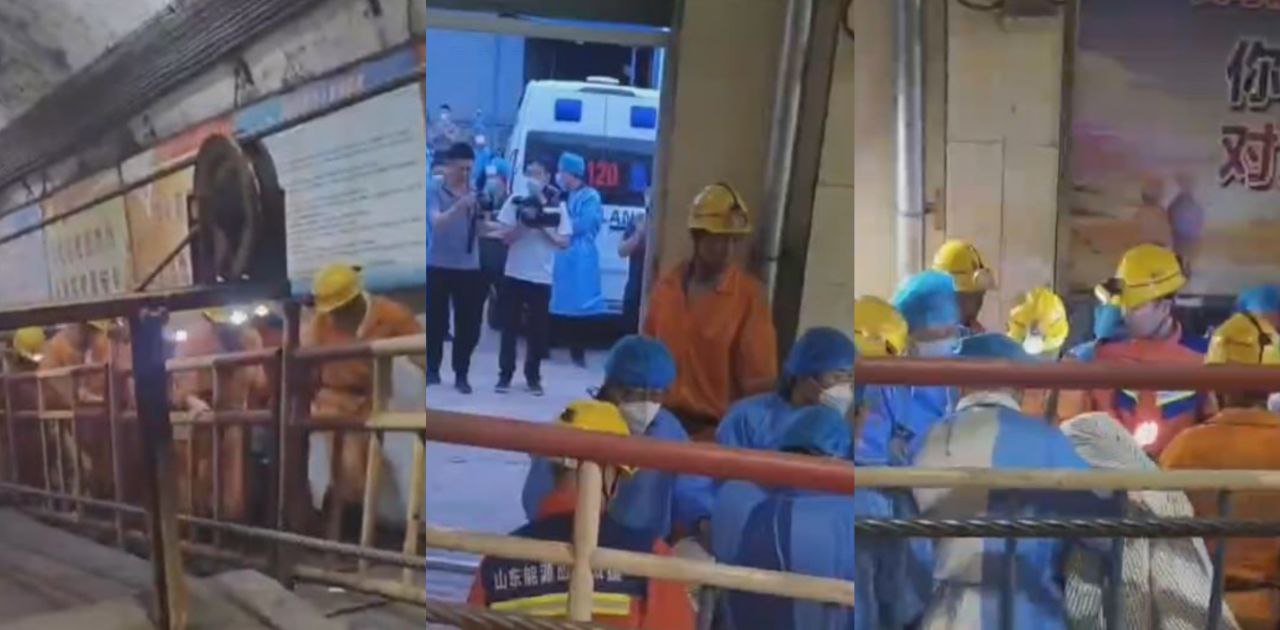 山东泰安华丰煤矿 现场救援视频曝光 因透水事故导致矿工被困 其中2人已无生命体征