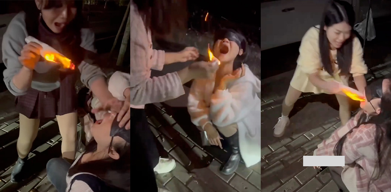 小仙女主播为了流量不择手段 直播打女性子宫嘴巴吞火 甚至直播暴打男人下体