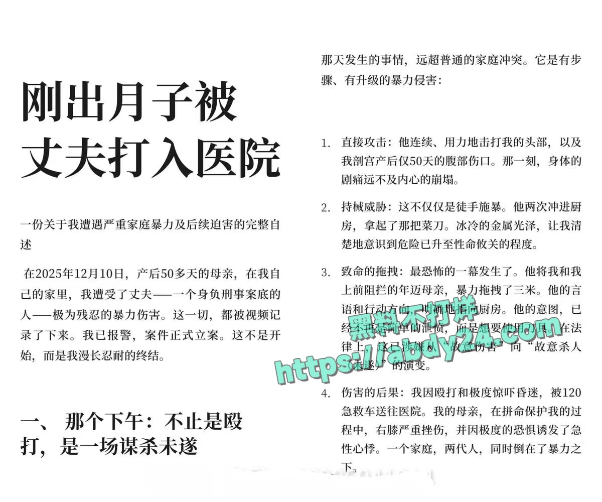 河北张家口王立婷被家暴昏厥 1