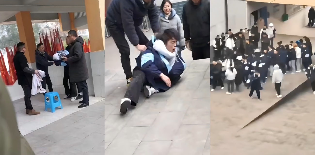 重庆垫江一中暴力强制剪发 学生拒剪遭过肩摔致抽搐出血 老师质疑是装病