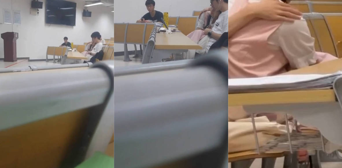最新曝瓜 华南理工大学205教室 双视角曝光一对情侣自习室打飞机!勇者无畏!