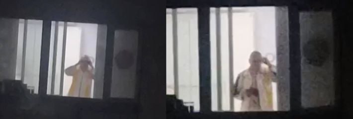 宣化科技职业学院传西馨苑女生宿舍被变态男望远镜偷窥！