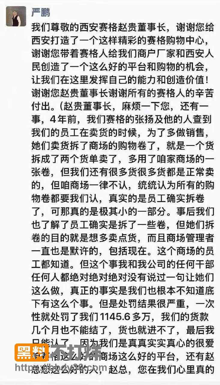 西安赛格商场老板20