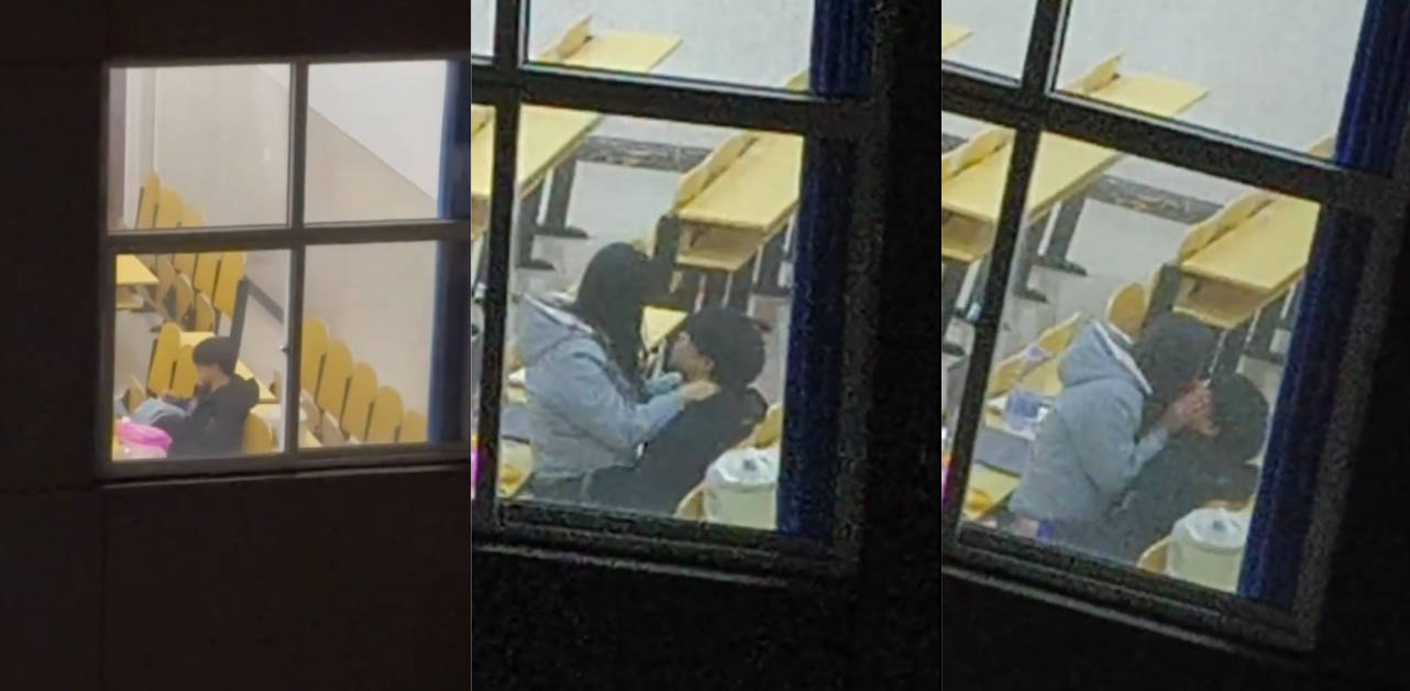 石家庄工程学院教室瓜！小情侣在学府路教室内激情啪啪被偷拍 小视频校内群疯狂转发！