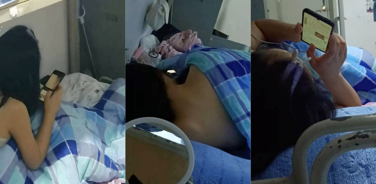 女主在宿舍自拍逼逼给男友看，殊不知已被舍友发现并且偷拍其恶心行为！