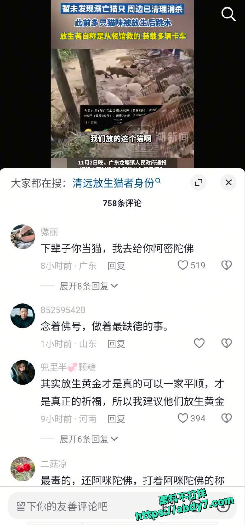广东清远迎咀水库奇葩放生事件 4