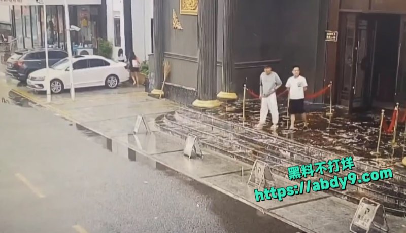 两大哥酒店门口遭菜刀狂砍