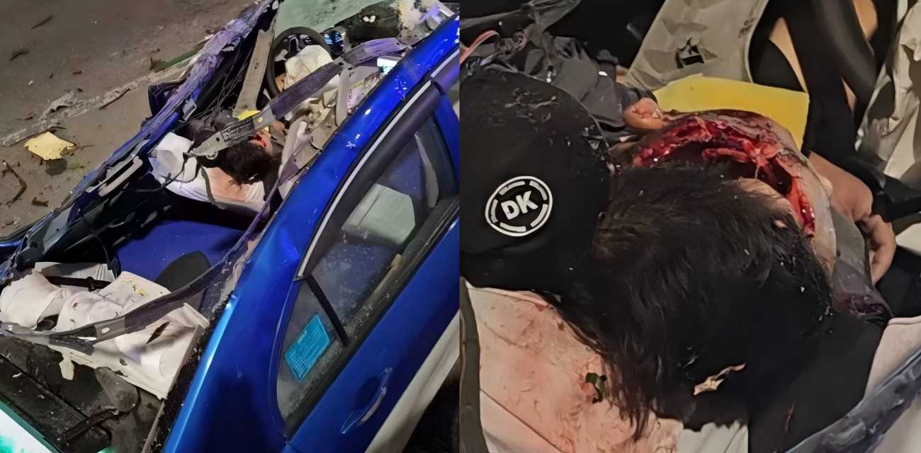 贵阳龙水路深夜惨祸 小米SU7飞撞出租车 司机头开瓢当场身亡