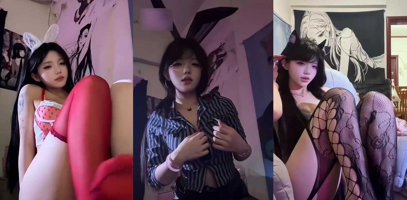 抖音小飞粥千元私人定制福利视频 魅魔颜值黑丝情趣擦边呻吟诱惑拉满
