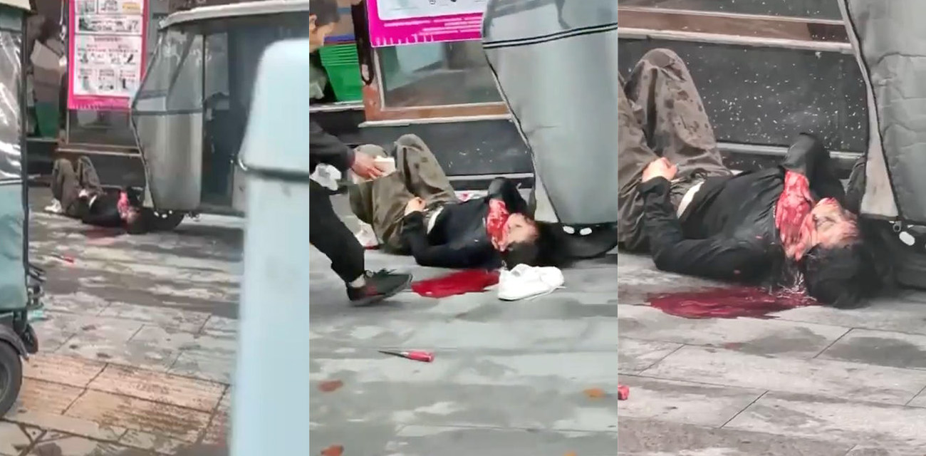 河南郑州恶性杀人案 行凶者开车撞人持刀捅死女子后自杀 现场血腥异常