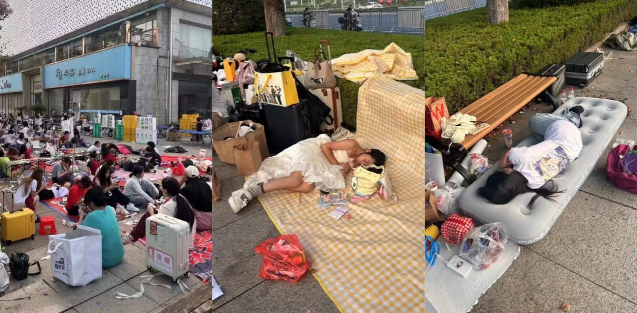 时代少年团 演唱会门票炒到天价 还没开唱私生饭小仙女就在门口打地铺