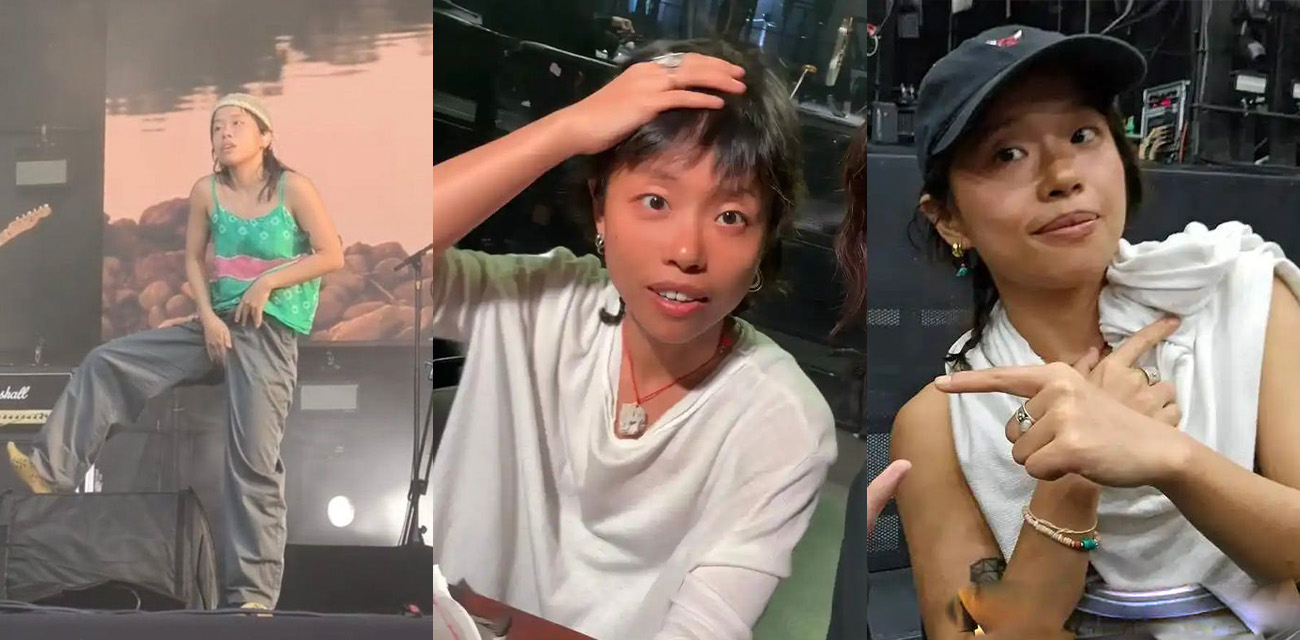蛙池乐队女主唱金依依大尺度现场表演 这是在搓澡还是在抠逼？