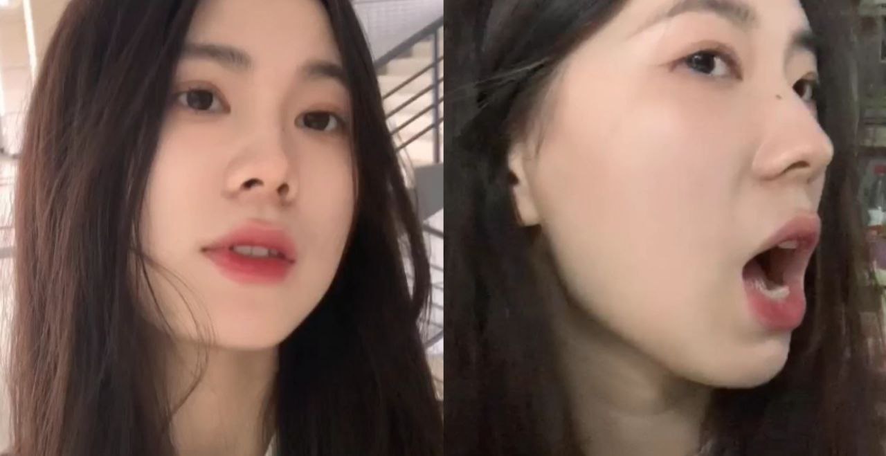 万人求口腔系列 女大学生教学楼宿舍口腔检查视频 兔牙妹清纯可爱牙齿干净好看