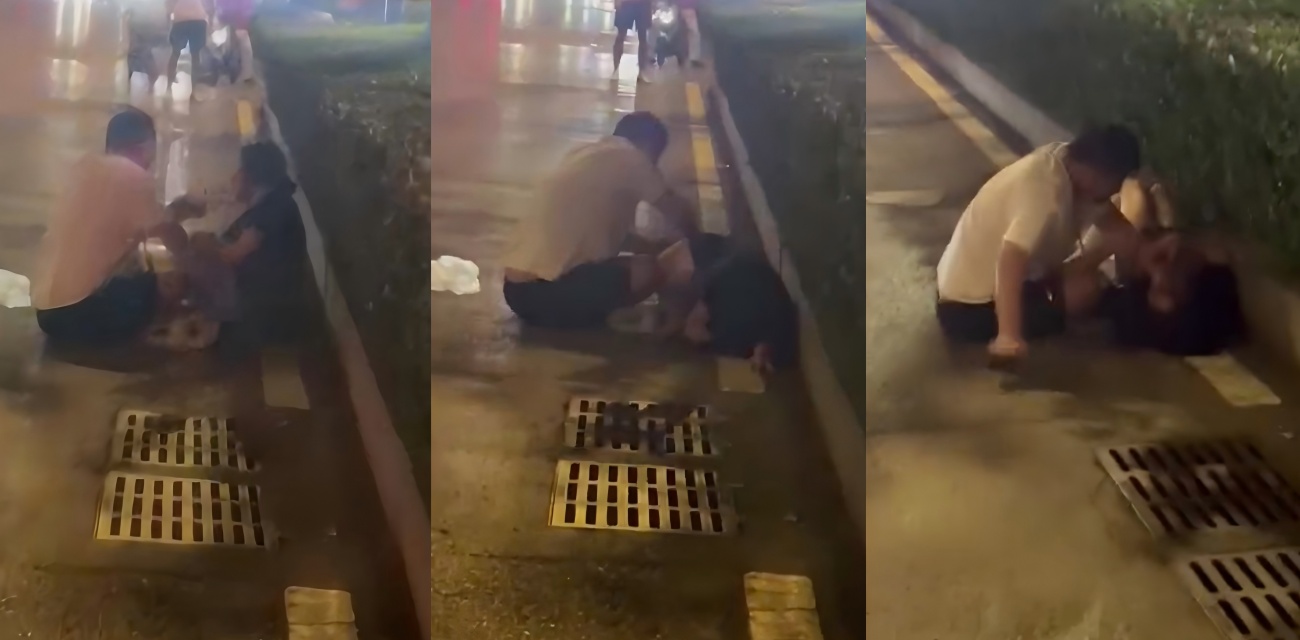 聊城街头两夫妻争吵对峙 男的怒吼 你为啥出轨给他睡