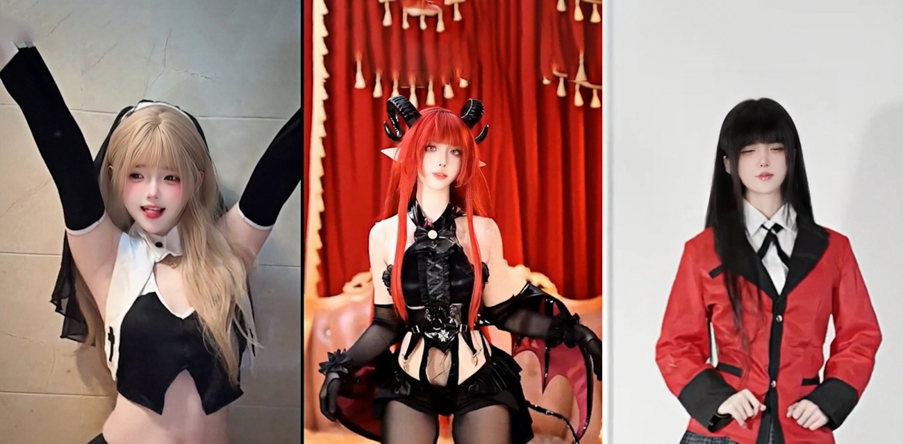 cosplay女神抖音风混剪寸止挑战 红框高能各种角色被玩到边缘