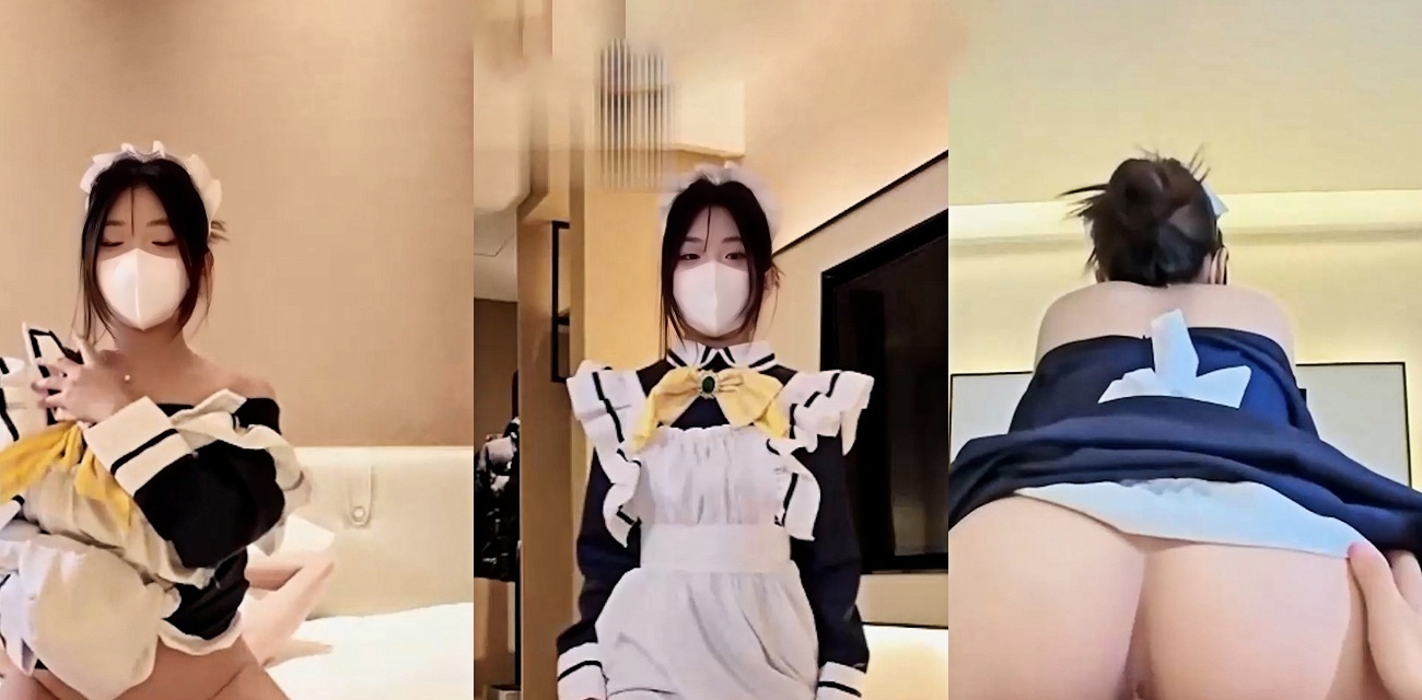 推特性感网红喵叽小糯 化身枣子姐穿女仆装 主动服务肉棒实现男人幻想中的性福