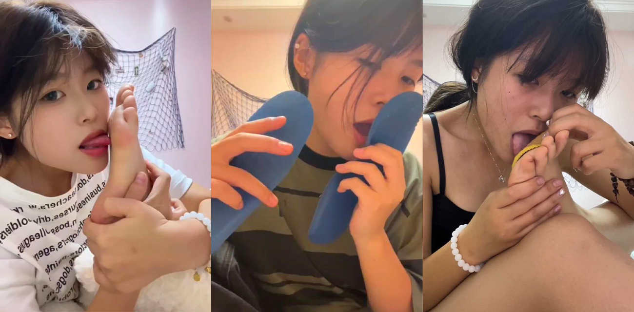 气质清纯可爱美少女订制足拍 玉舌舔鞋子鞋垫脚底令人疯狂 足控癖好兄弟的顶级福利