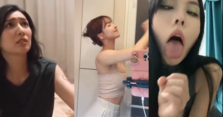 长发绿眼影骚妹舌头狂舔手指 群P派对现场太刺激