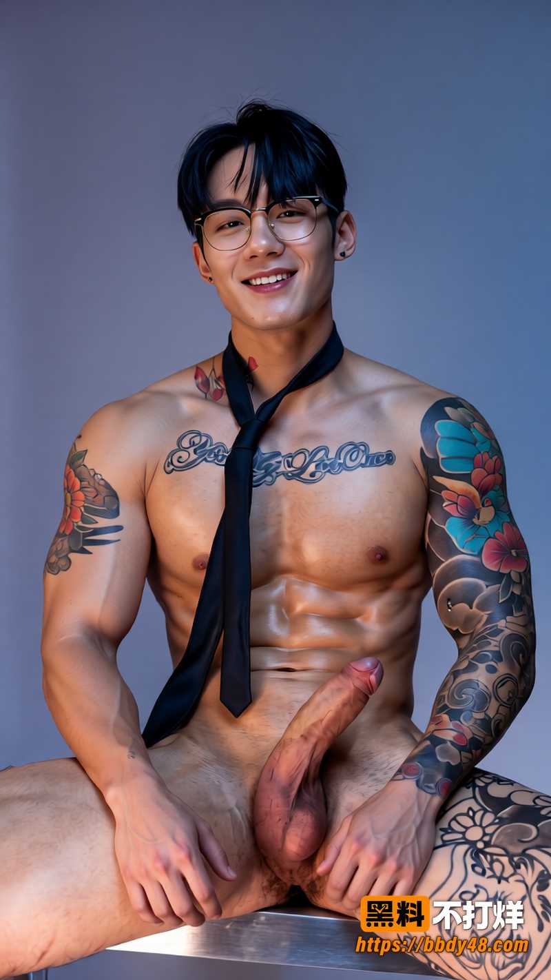两个纹身猛男