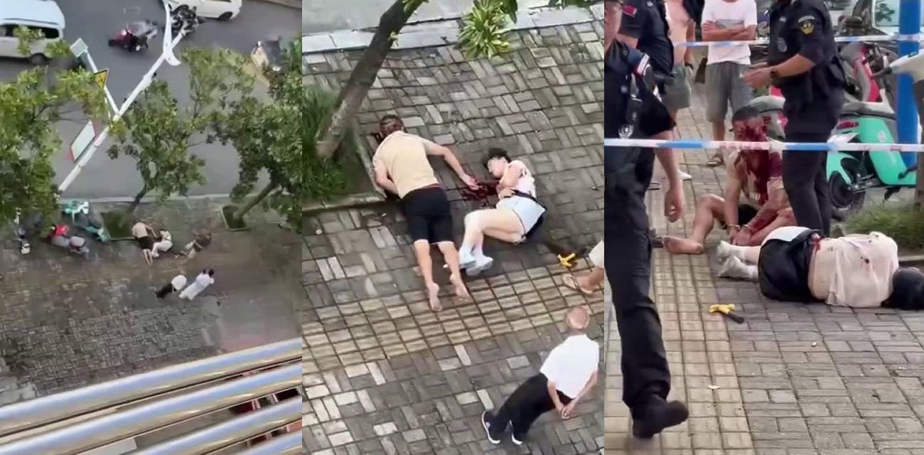 出轨女偷情被老公抓现行 情夫铁锤砸头老公拔刀反击 三人血腥混乱爱情悲剧