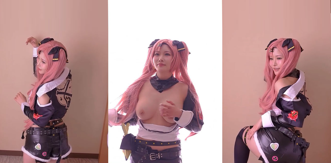 妮可粉毛绝区零cosplay Nicole床上被操奶子狂晃