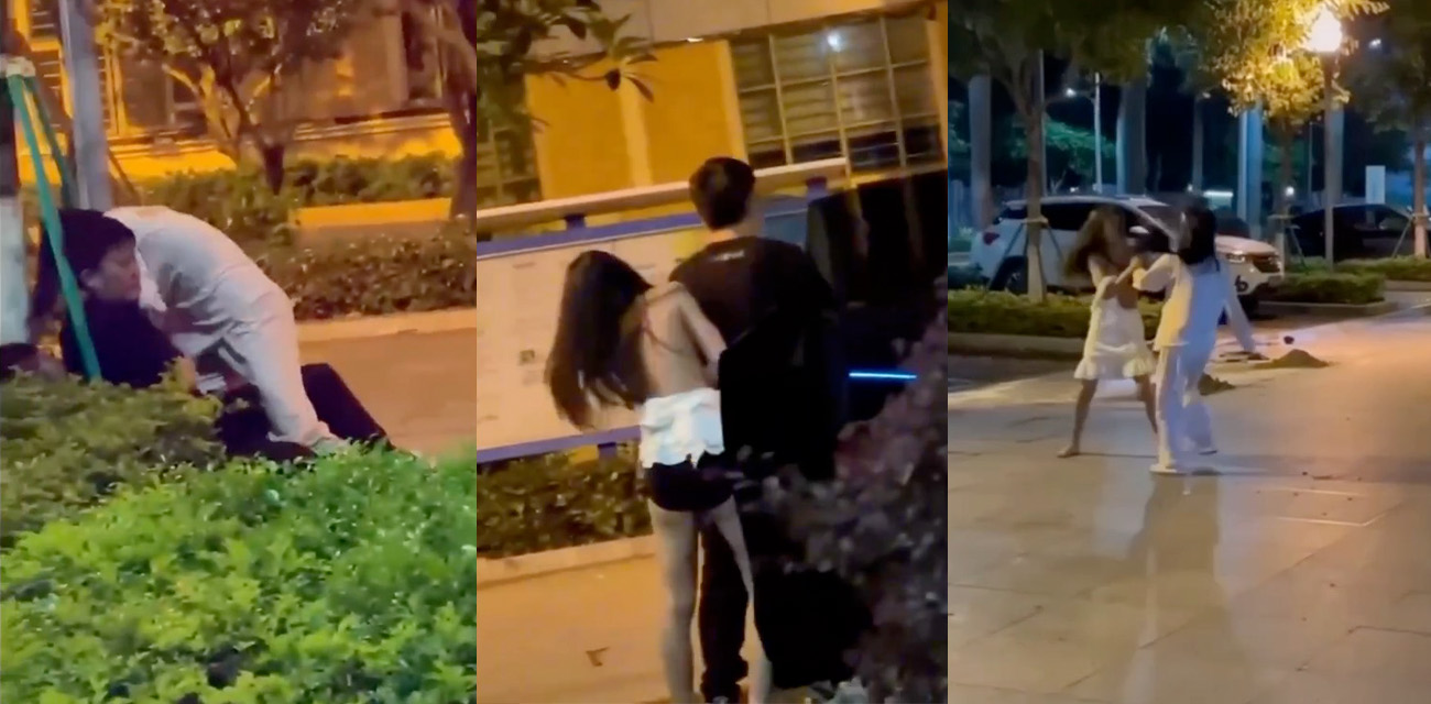 男子出轨车震被老婆抓奸 愤怒原配抓着小三游街 偷情一时爽被抓火葬场啊