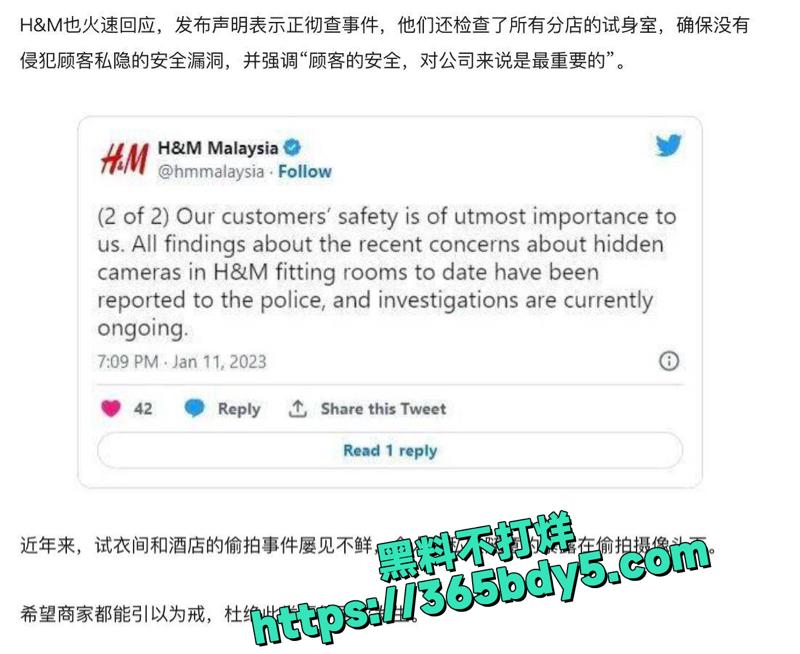 马来西亚H&M试衣间偷拍丑闻曝光 4