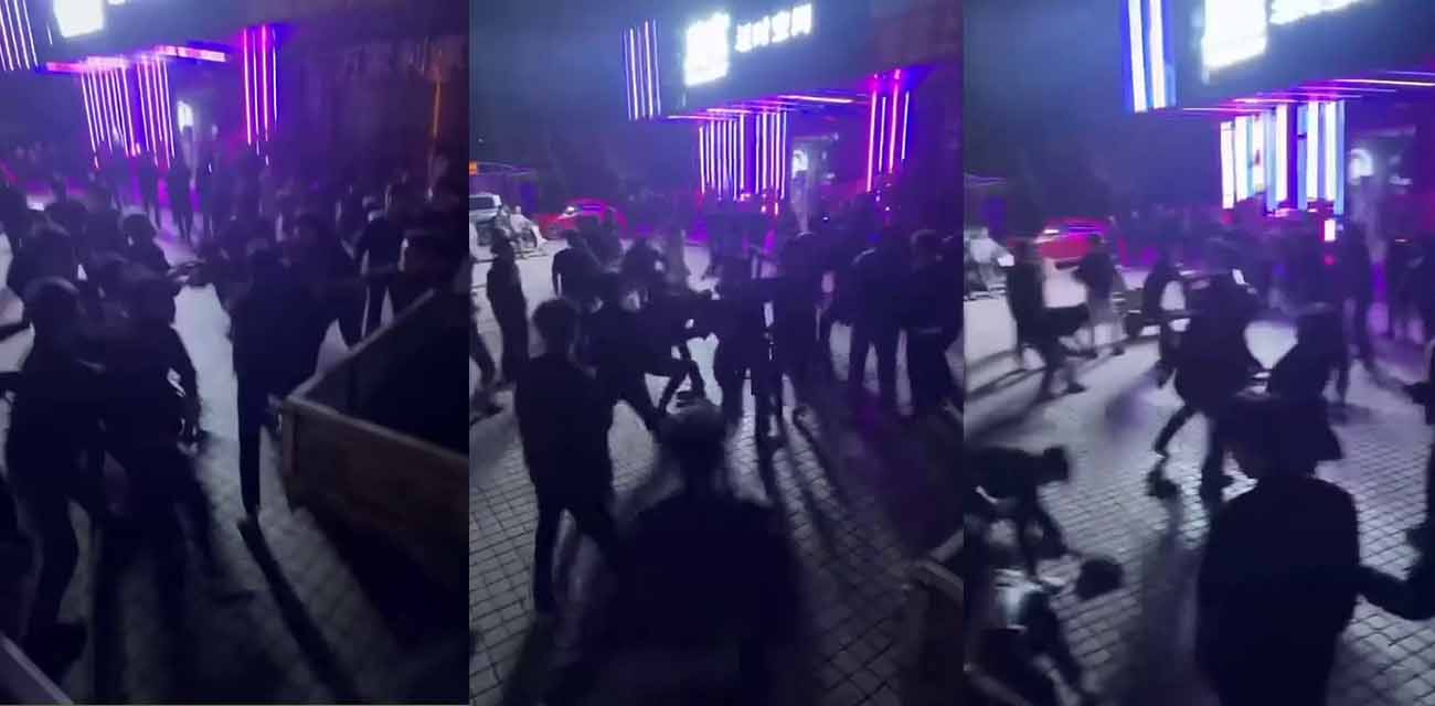 精神小伙街头群架爆发 勇敢硬汉一人单挑多人大打出手拳头挥舞场面彻底失控