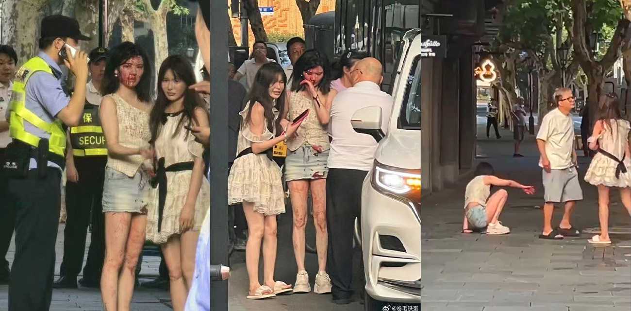 新天地某酒吧门口 一醉酒男子搭讪女生失败后出言侮辱还公然对女生动手 撩妹都不会还动上手了！