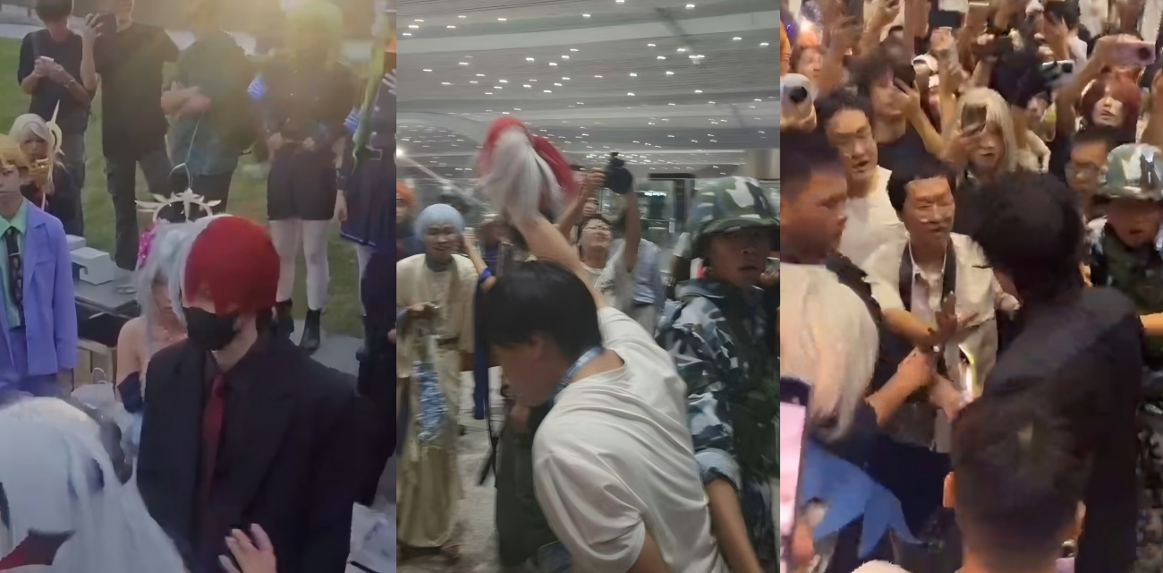 成都动漫展炸锅了 cos扮争议角色被围 假发都给扯了 现场激愤唱爱国歌