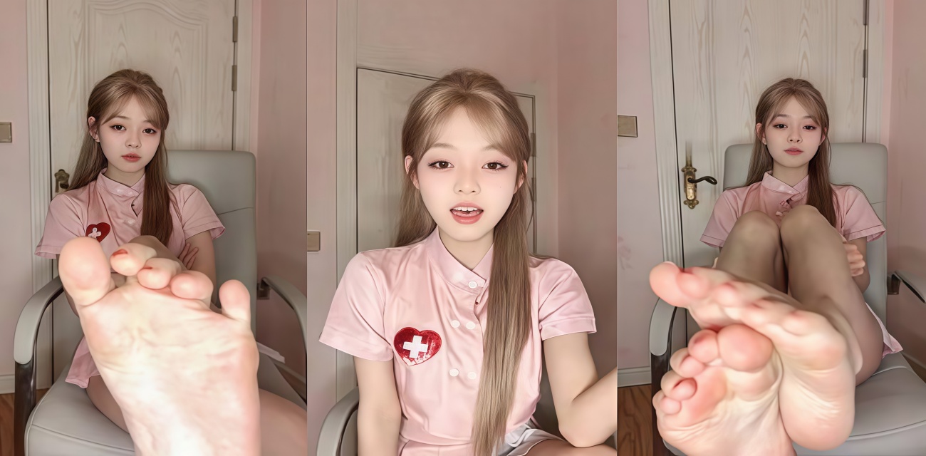 御姐楚楚淫语沉浸式直播 粉色护士服玉足假屌足交 废物跪舔吞精