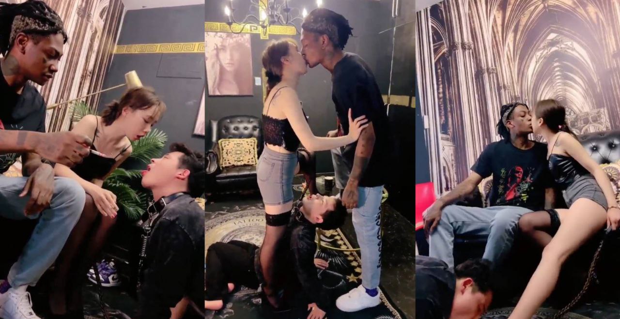 绿帽界的天花板 废物男把自己妻子贡献给黑人 还把自己当成烟灰缸 还遭黑人中文辱骂