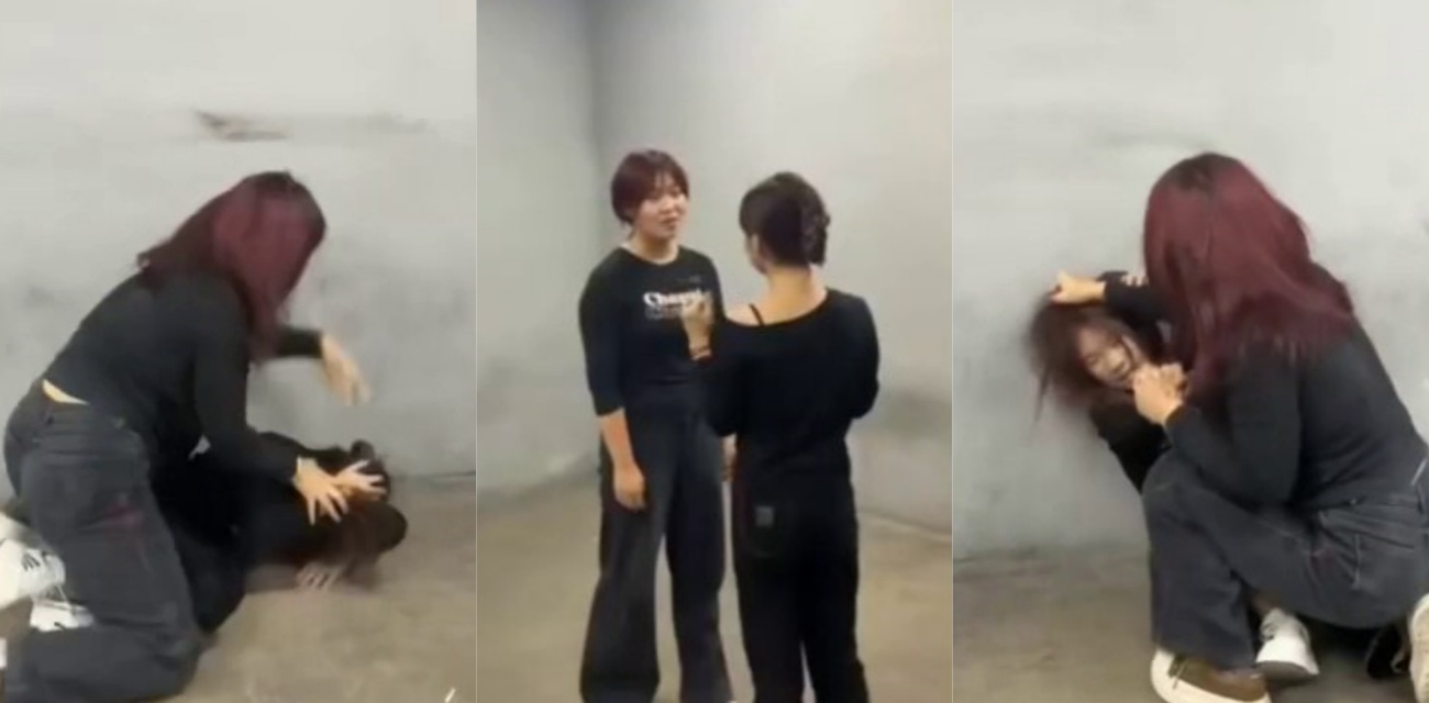 沈阳精神小妹街头约架 拳脚交锋全程记录 一言不合上去就是狂扇耳光抓头发 动作犀利堪比格斗大片