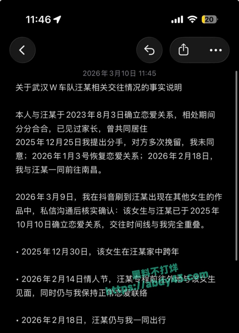 武汉W车队不吃猪肝 1