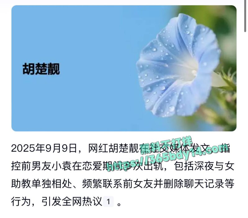 胡楚靓网曝男友小袁出轨A 7