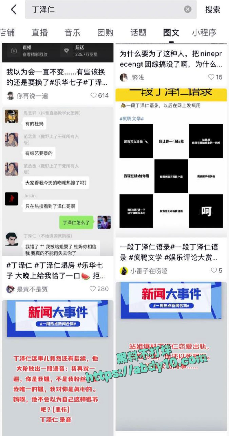 娱乐圈丁泽仁发为了翻红反咬富婆事业粉 1