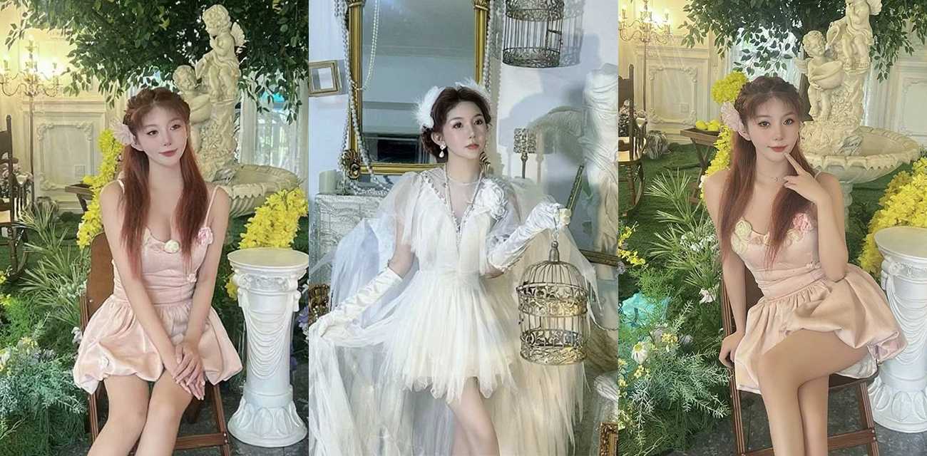 KFC过膝袜嫩妹COSER 穿透明内裤反差无毛白虎 一线天逼视频曝光太会玩