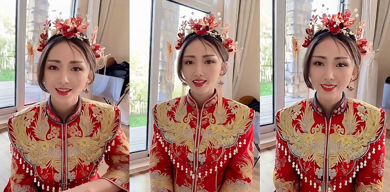 国风古装中式婚礼 后入新娘母狗 这娘们又美又飒 大白屁股适合后入