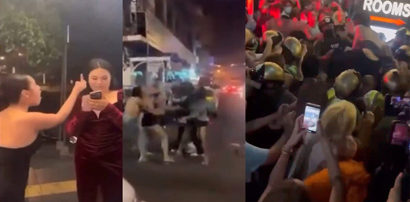 泰国人妖大战菲律宾人妖 数百人群殴视频传出 场面相当之震撼 警察拉架都挨揍 还有空降部队参战