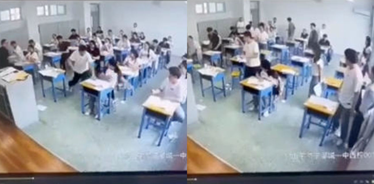 网传山东济宁邹城一中惊现高考撕卷事件 现场监控视频流出 目前已被必辟谣