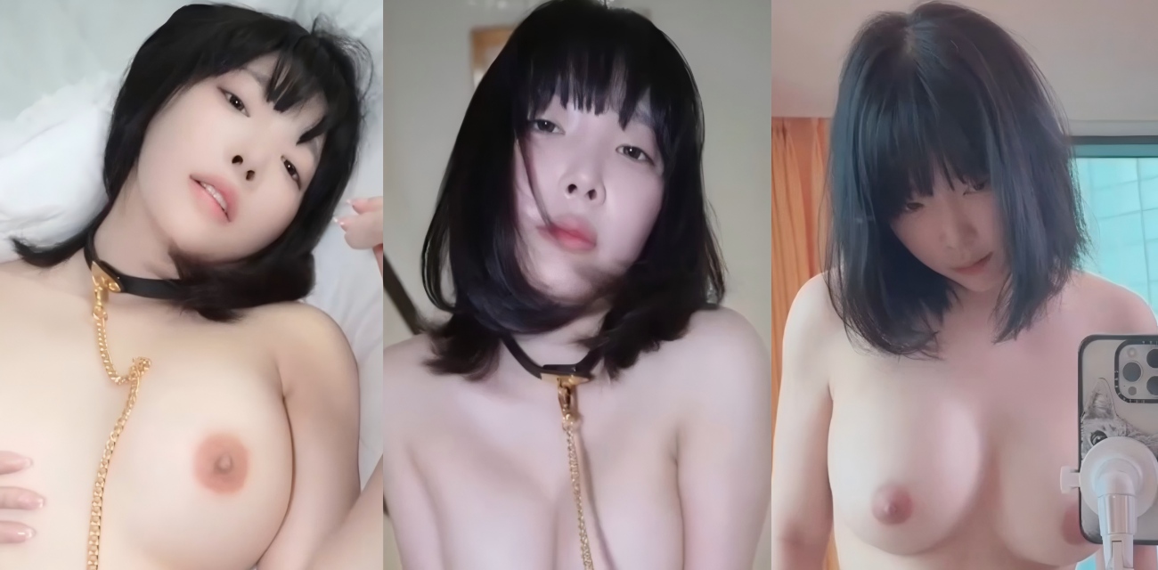 推特超人气韩国模特 姜仁卿 短发巨乳套狗链爬楼梯 揉奶撅臀太勾人