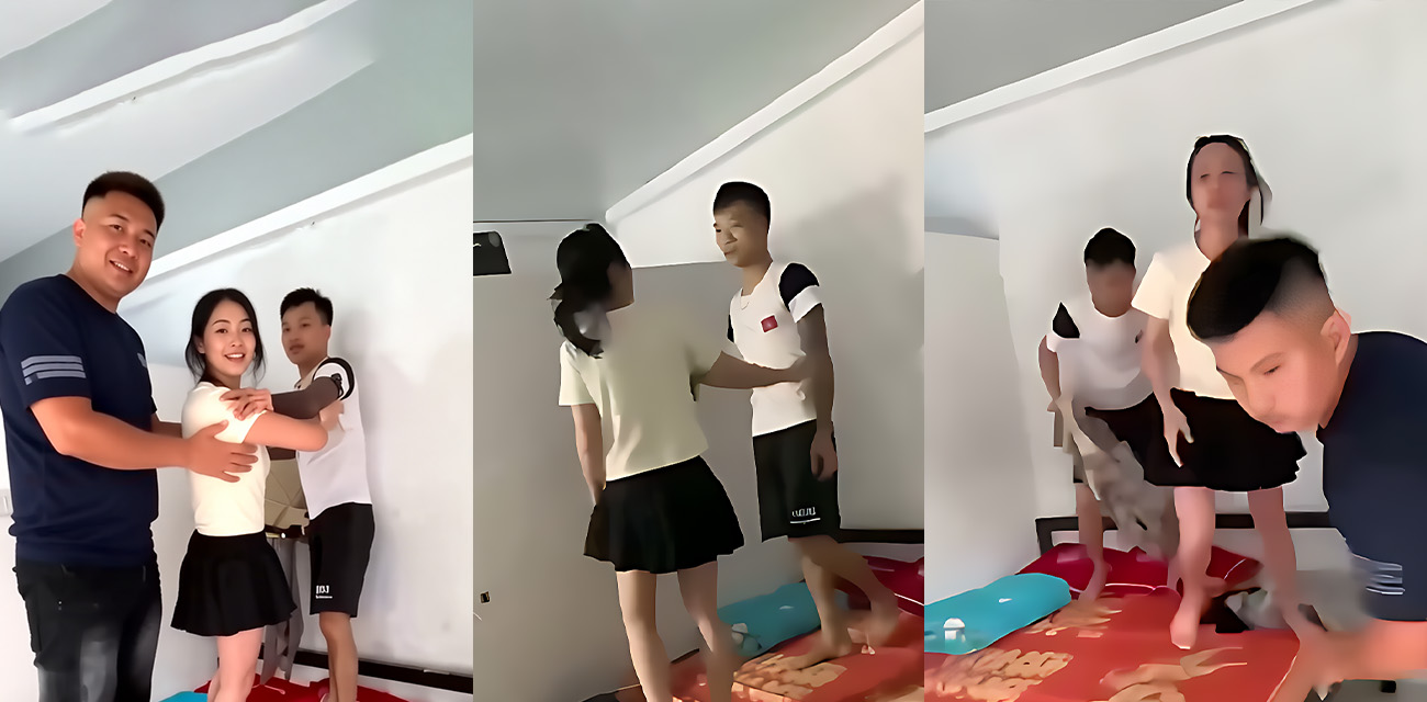 抓奸吃瓜 原配冲进卧室大逼兜暴打 奸夫淫妇打得晕头转向啪啪响
