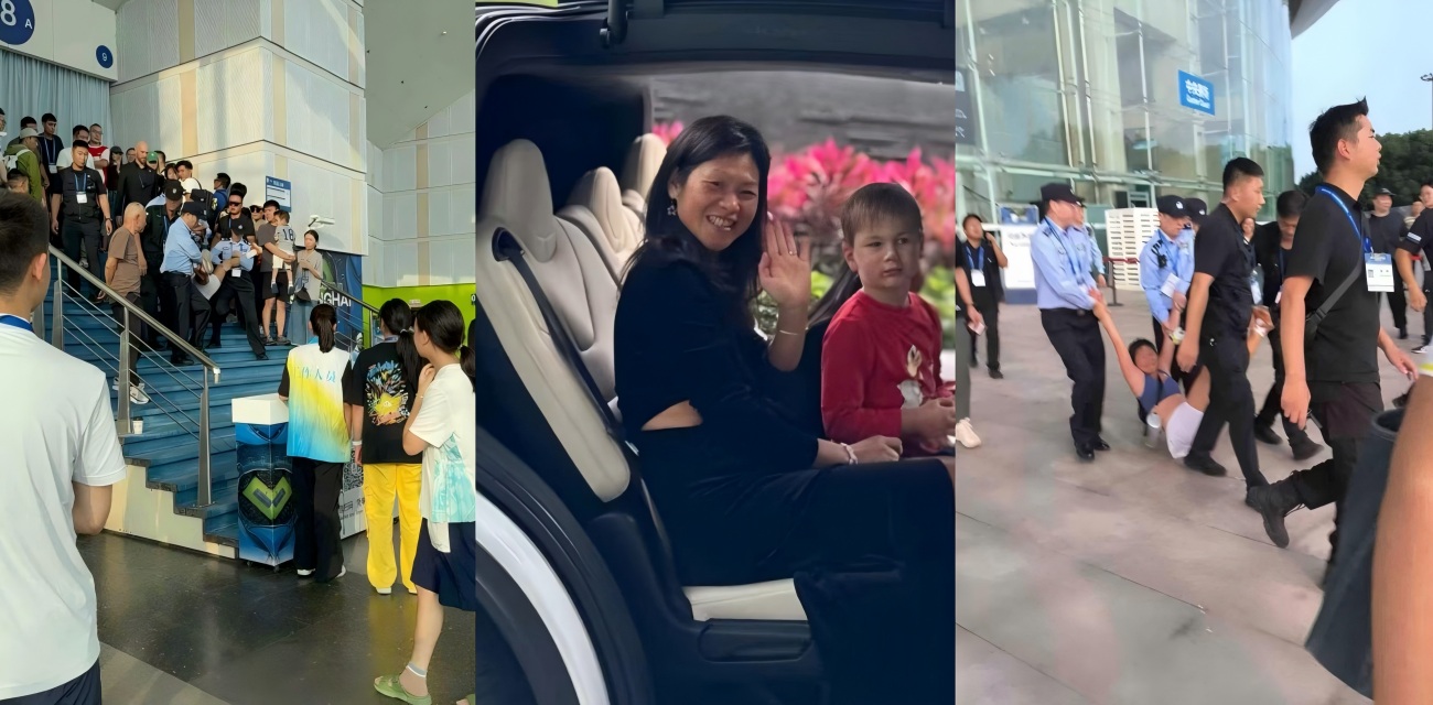 小红书博主YF Jewelry 上海大师赛尖叫太离谱 嚷嚷不停被安保抬走 全场鼓掌