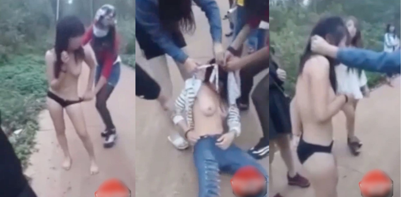 早年的一群精神小妹合伙欺凌其中一名精神小妹 强行脱去上衣 露出乳房 这群人没有王法的嘛
