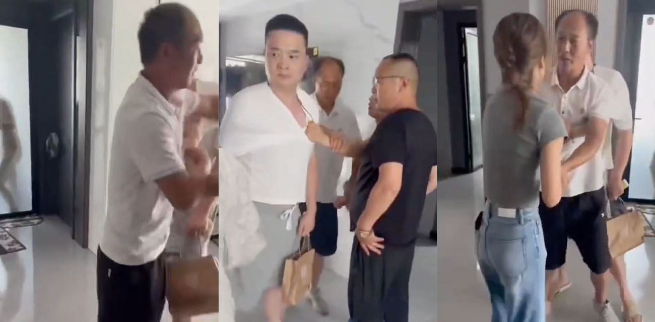 河南武陟抖音网红王家二小姐捉奸现场 渣男赵亮亮出轨被当场捉奸 原配怒扇两人大嘴巴子